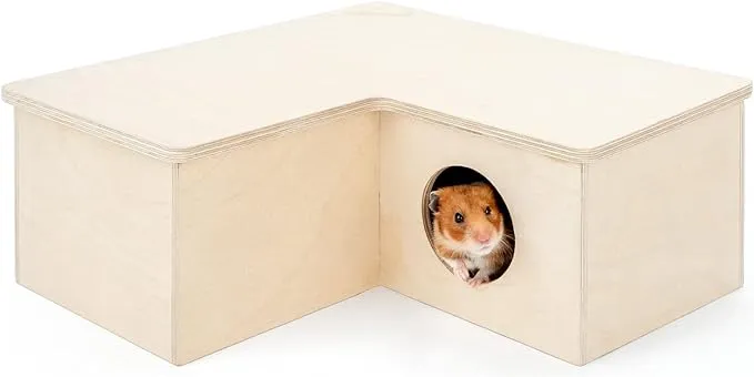 Niteangel Multi-Chamber Hamster House Maze: - Multi-Room Hideouts & Tunnel Exploring Toys for Hamster Gerbils Mice Lemmings (3-Room Large)