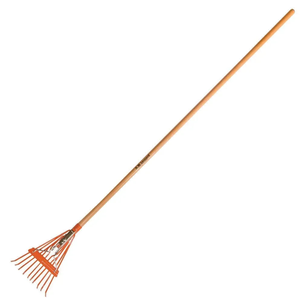 A.M. Leonard Narrow Shrub Rake, 8 Inches Wide, 54 Inch Handle