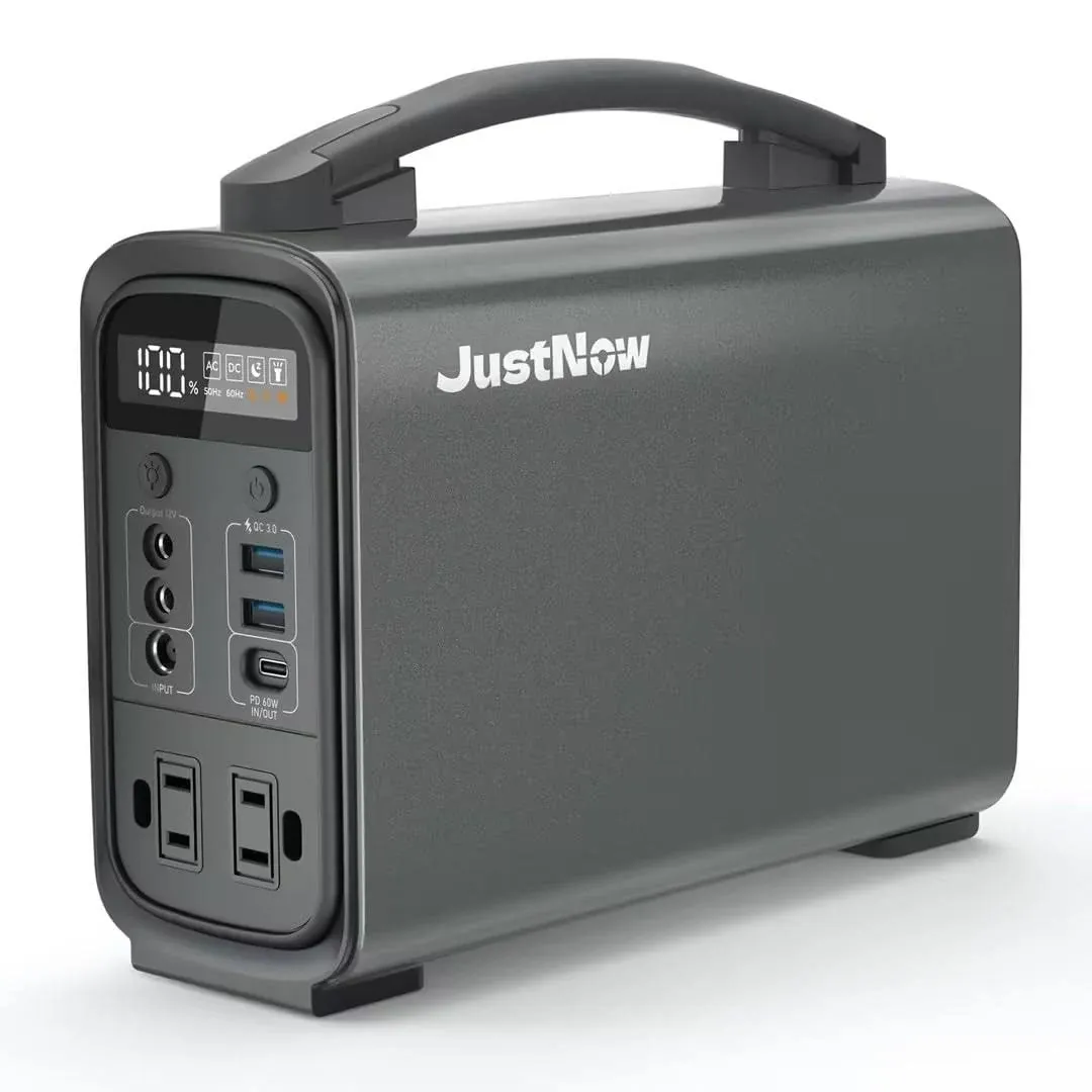 JustNow Portable Power Station 280W LiFePO4 Battery 60000mAh/192Wh Backup Bat...