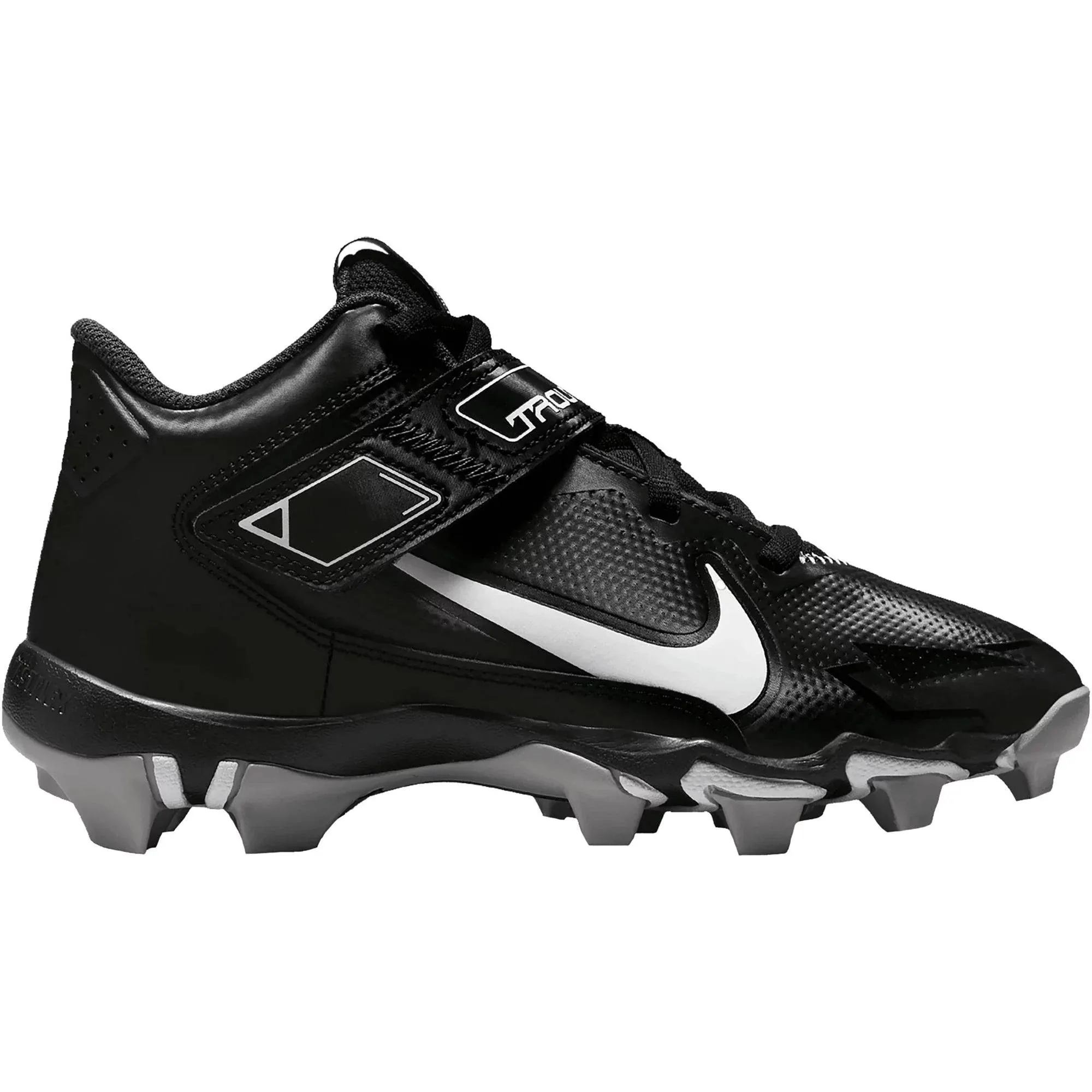 Boys' Nike Force Trout 8 Keystone Molded Baseball Cleats, 2.5, Black