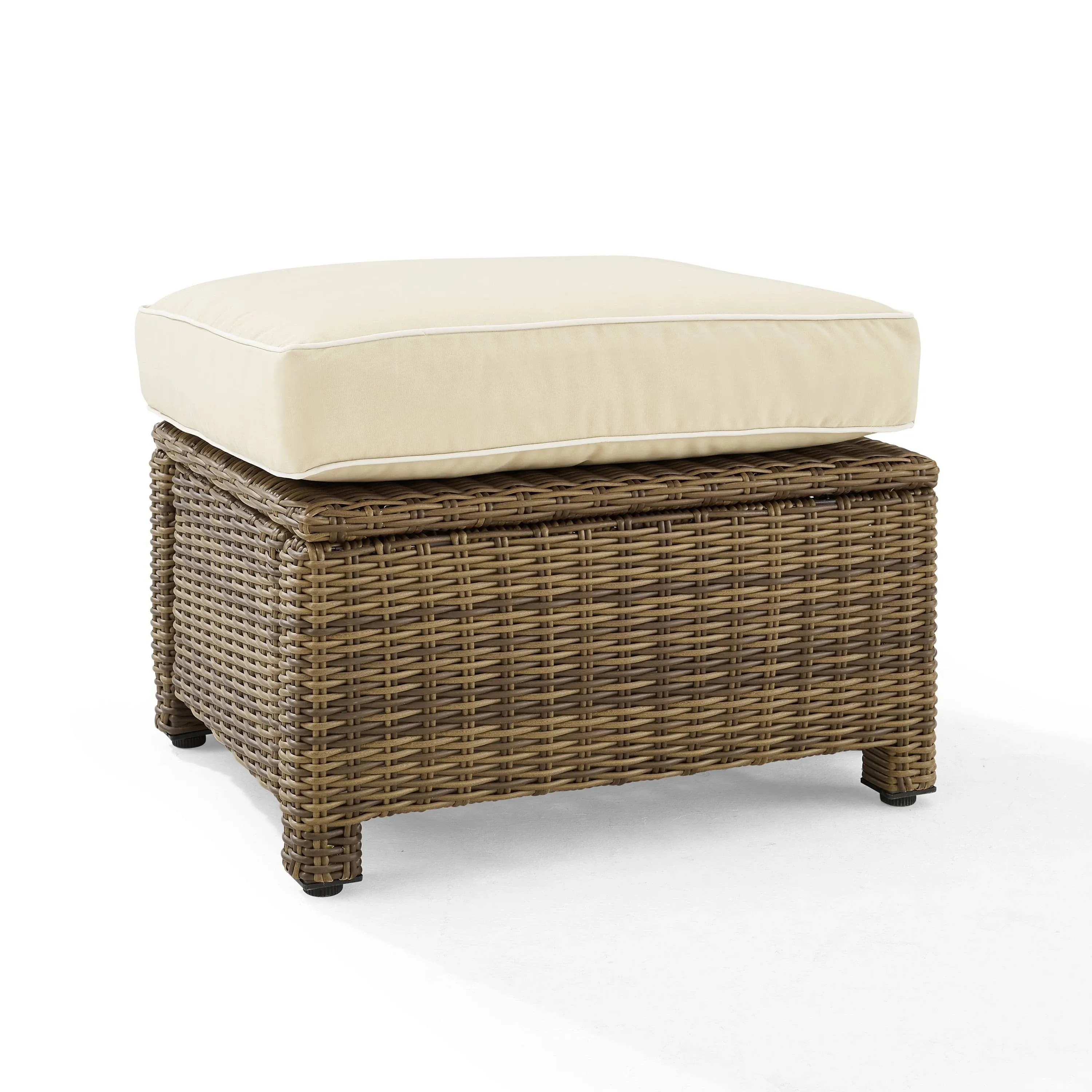 CROSLEY FURNITURE Ottoman H18&#034;xW25&#034;xD22&#034; Mist Cushions Biscayne Wicker Outdoor