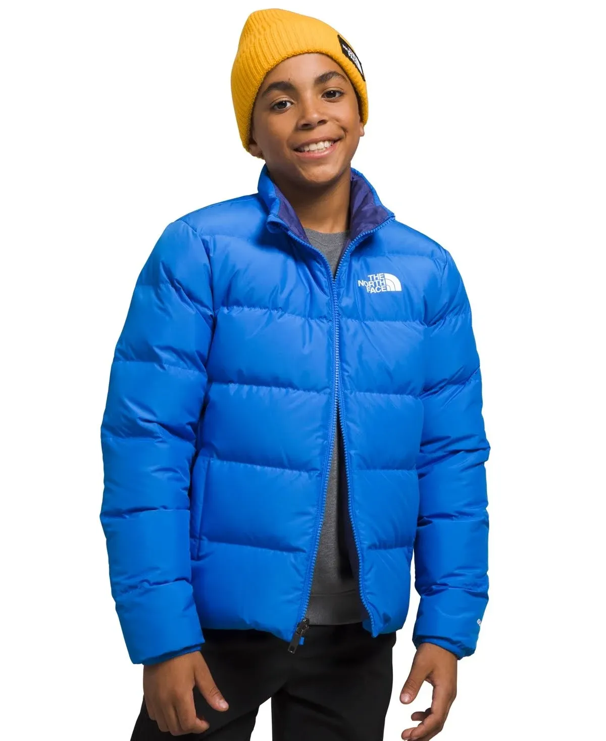 The North Face Big Boys Reversible North Down Jacket - Optic Blue