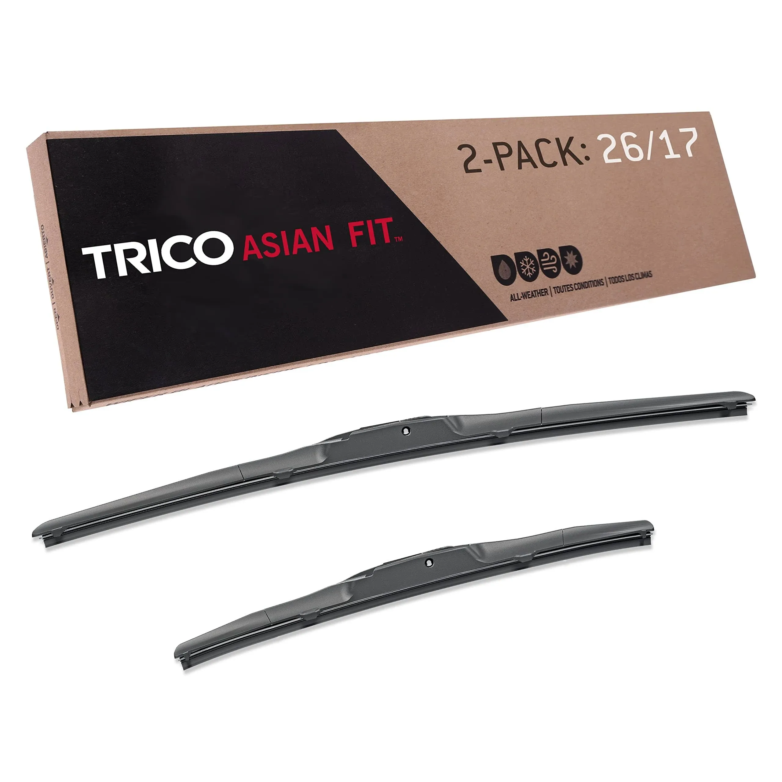 TRICO Solutions Asian Fit 26 &amp; 17 Inch Pack of 2 Fits Nissan, Infiniti (57-2617)