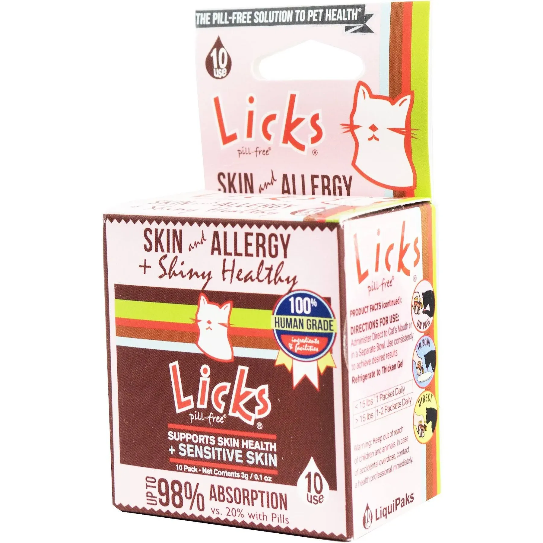 Licks CAT - Skin &amp; Allergy Health + Sensitive Skin Health - (2) 10 ct *BB: 12/23