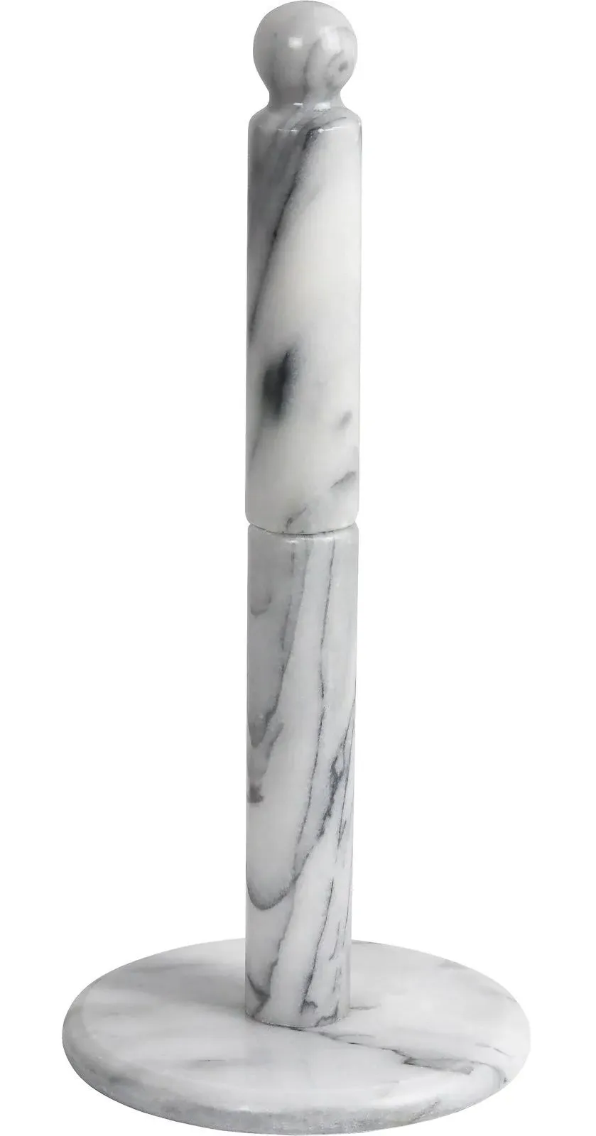 Greenco Hand Crafted Marble Paper Towel Holder, White