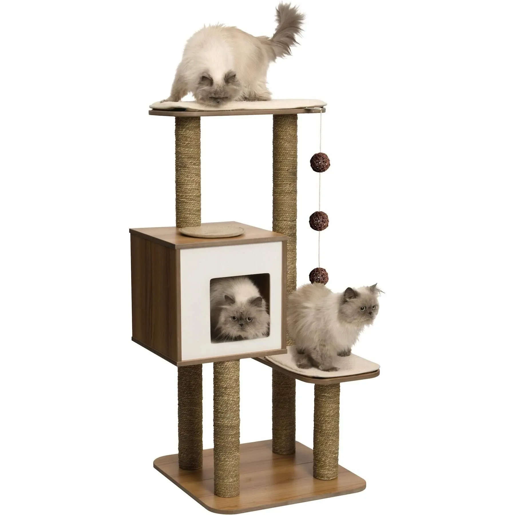 Vesper Cat Tree, High Base, Walnut, 52045