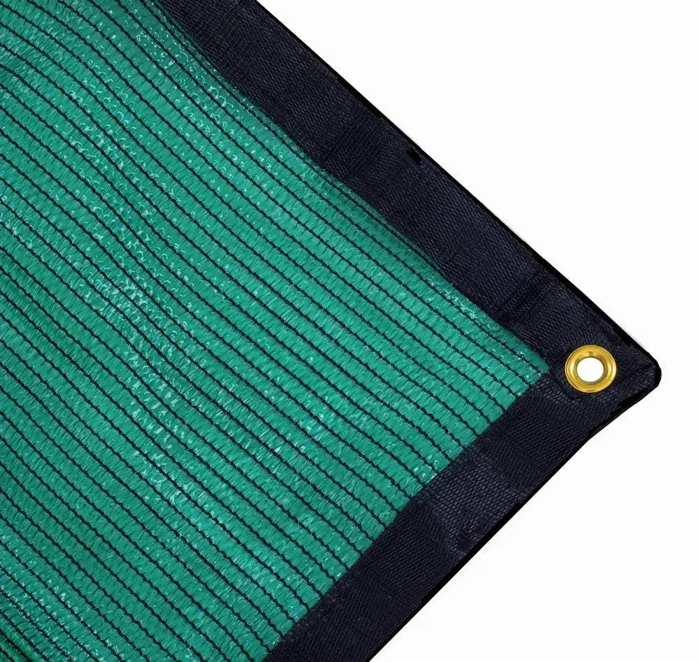 Green Shade Cloth With Grommets Premium Heavy Duty Mesh Tarp 12ft X 10ft NEW