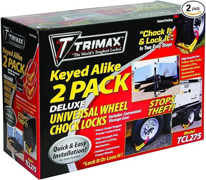 TRIMAX Wheel Chock Lock Set of 2