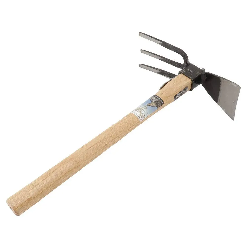 Tomerry Japanese Craftsmanship Garden Hoe and Cultivator Hand Tiller