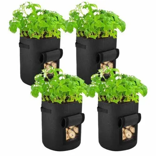 Hanging Planting Grow Bags, 90 Pockets Wall Planter Wall Mounted Grow Bag Out...