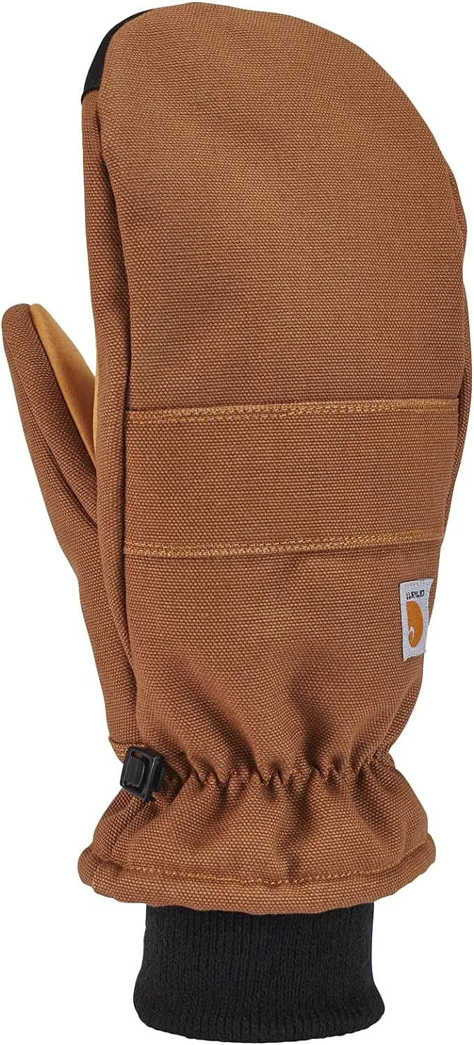 Carhartt Women's Women's Insulated Duck Synthetic Leather Knit Cuff Mitt | Brown ...