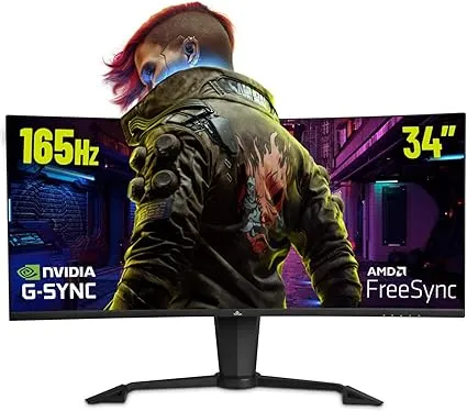 YEYIAN 24” Curved 200 Hz/165 Hz/144 Hz Gaming Monitor, FHD R1650 Curved 1080P LED PC Monitor, 16:9, 178°, 16.7M Colors, 3000:1, Stereo Speaker, FreeSync, HDMI 2.0, DP 1.2, 75mm VESA