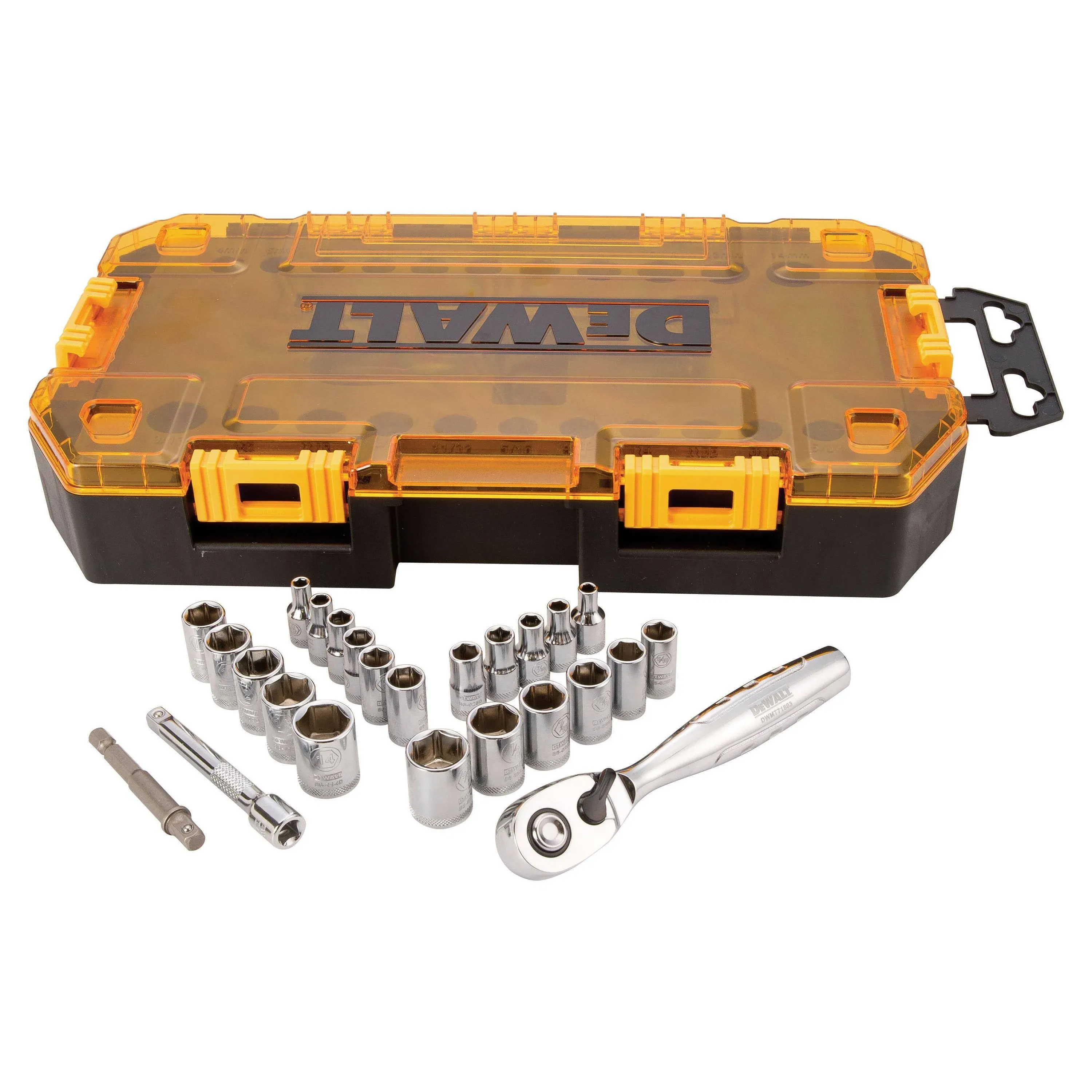 DeWalt DWMT73805 Tough Box Tool Kit 1/4'' Drive Socket Set, 25 Piece