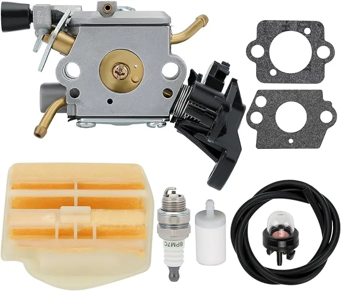 Butom C1M-EL37B 506450401 Carburetor + Air Filter+Fuel Filter+Fuel Line+Primer Bulb for Husqvarna 445 445E 450 450E Gas Chainsaw