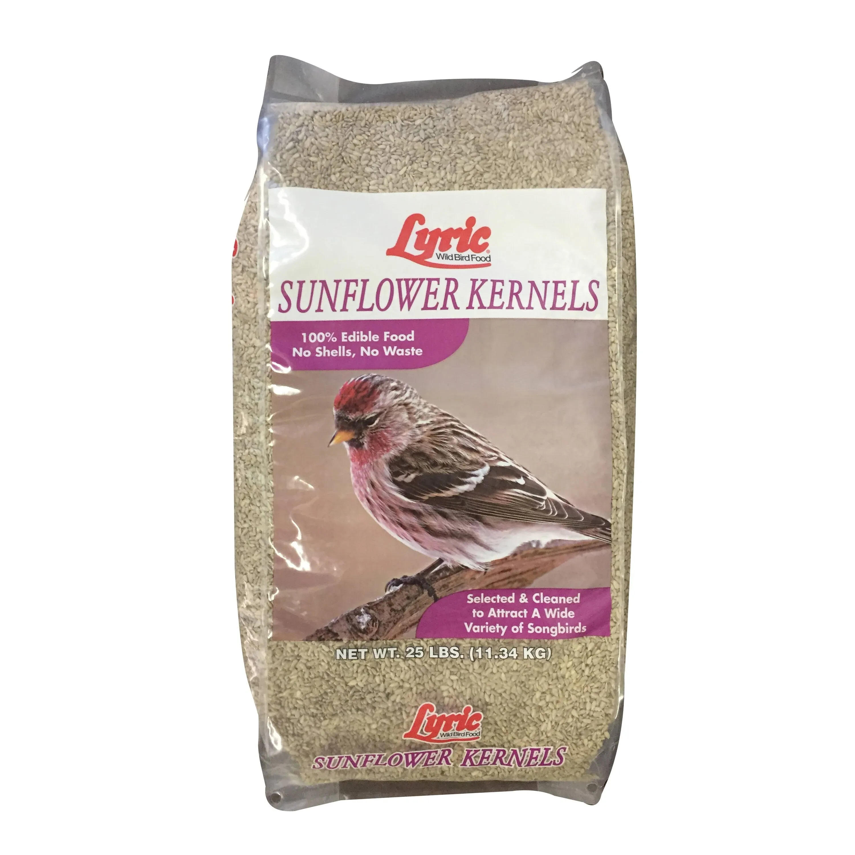 Lyric Sunflower Kernels Wild Bird Seed No Waste Bird Food Attracts Finches & More 5 lb. bag