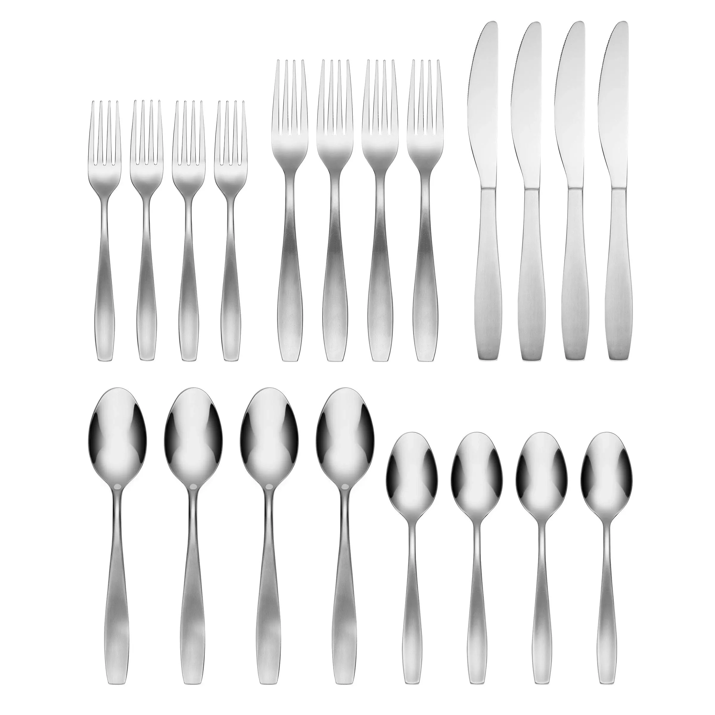 Tyrus Satin Mirror 20-Piece Flatware Set, Service for 4