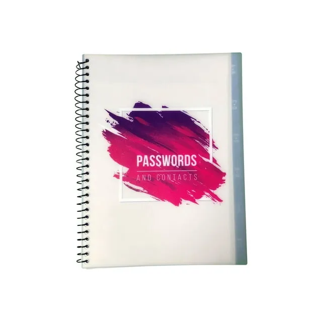 RE-FOCUS THE CREATIVE OFFICE, Large Password Keeper Book, Pink