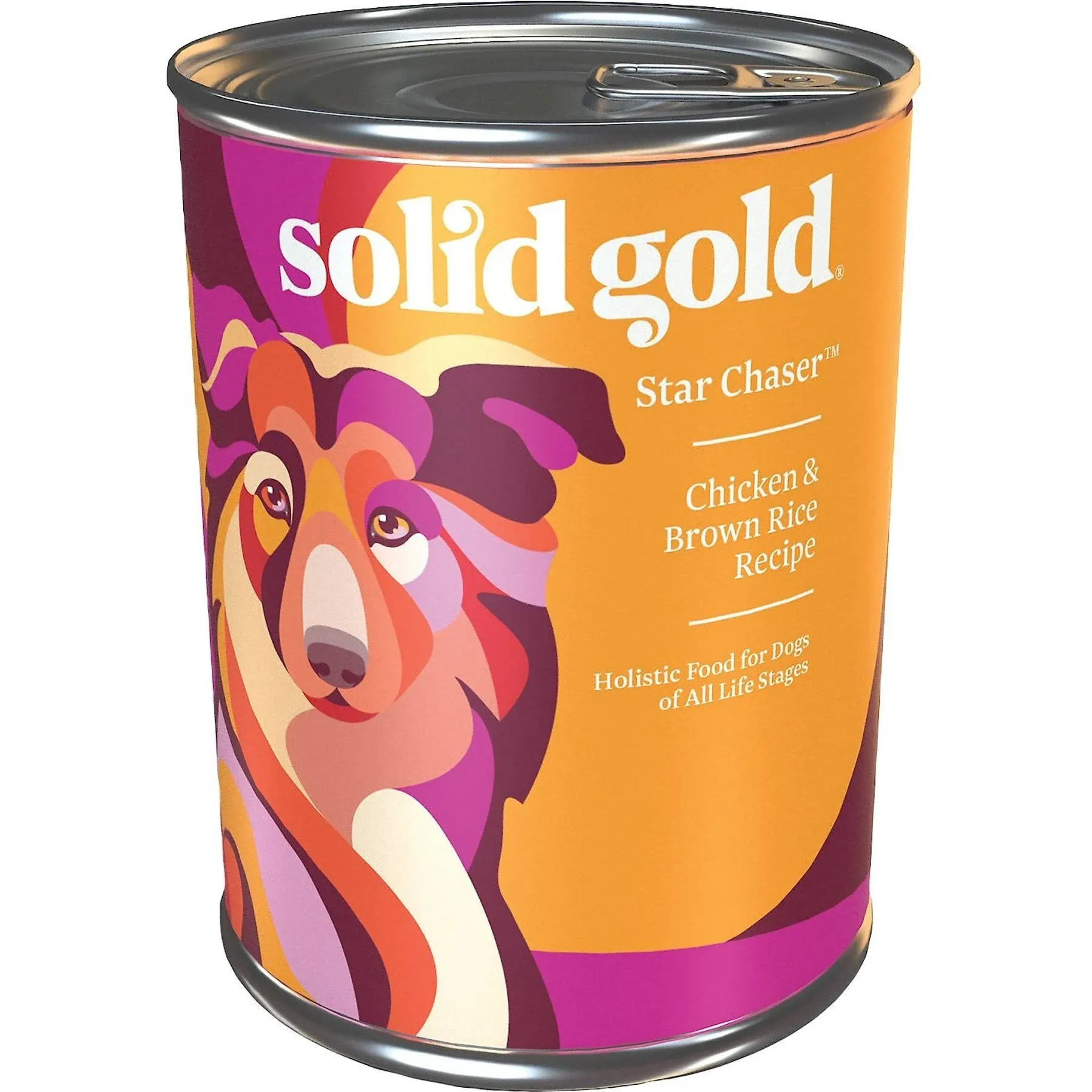 Solid Gold Star Chaser Chicken & Brown Rice Recipe Canned Dog Food, 13.2-oz, Case ...