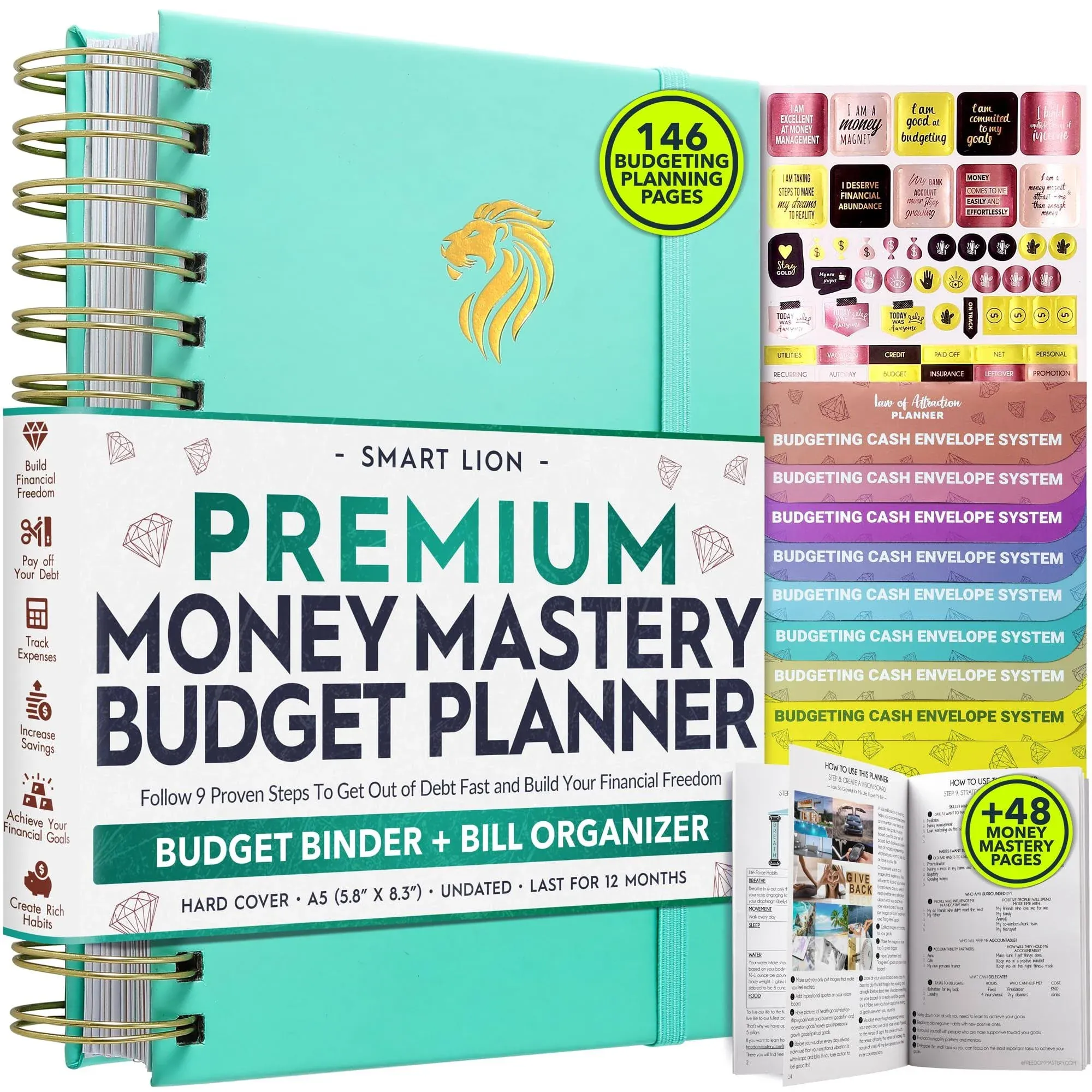 Undated Monthly Budget Planner and Monthly Bill Organizer - a 12 Month Journey t