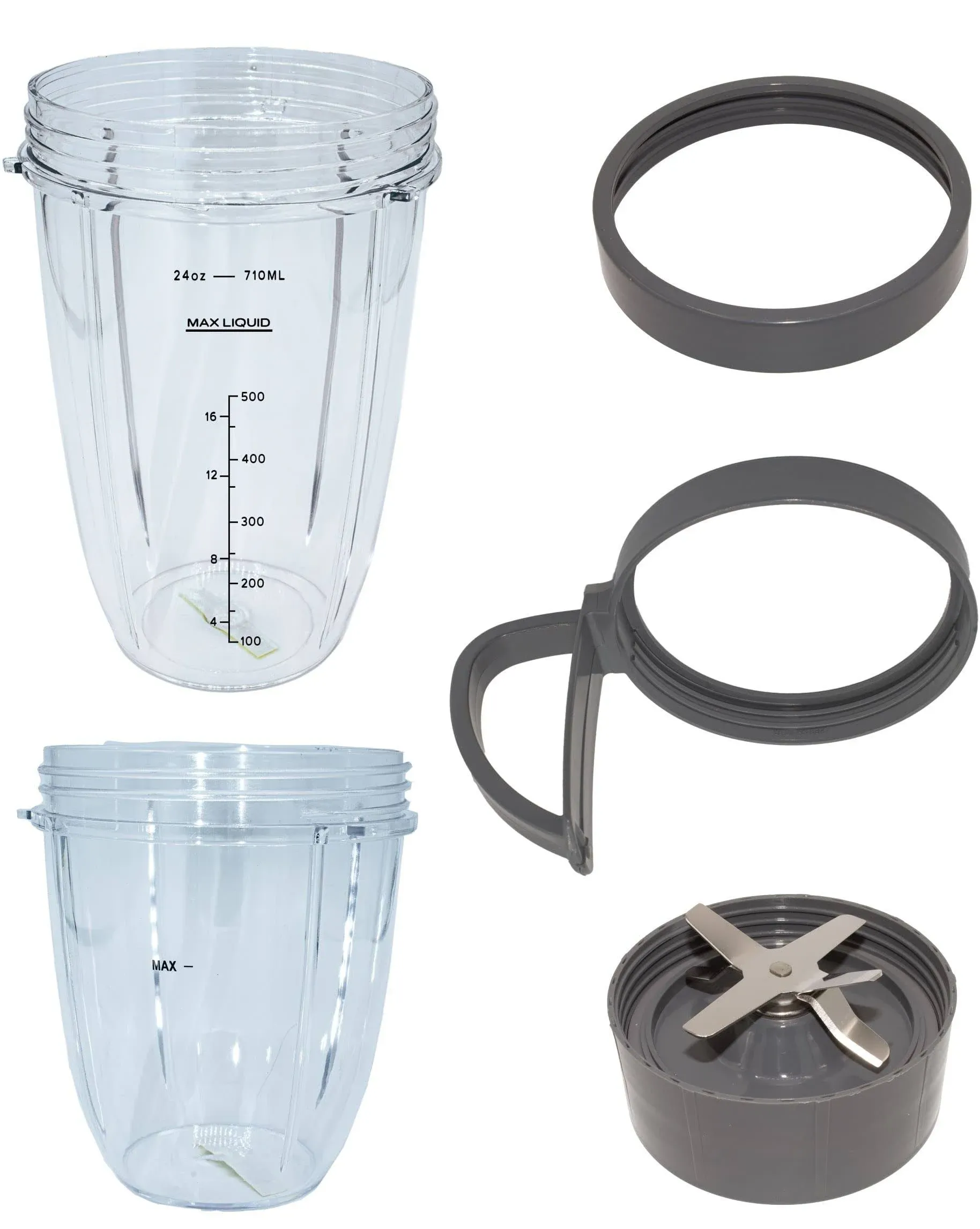 Blendin Deluxe Kit Blade,Cups, Lip Ring, Compatible with Nutribullet 600W 900W 