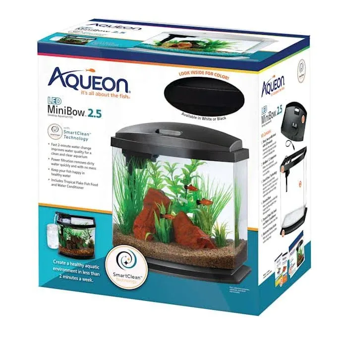 Aqueon LED MiniBow 1 SmartClean Aquarium Kit Blue - 1 Gallon