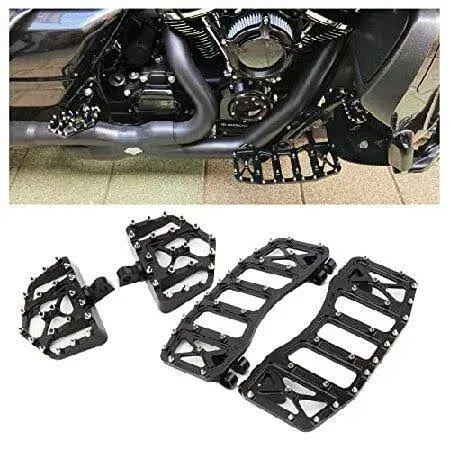 Lingdu MX Offroad Wide Foot Pegs Chopper Style Front Floorboard Footrests Bra...