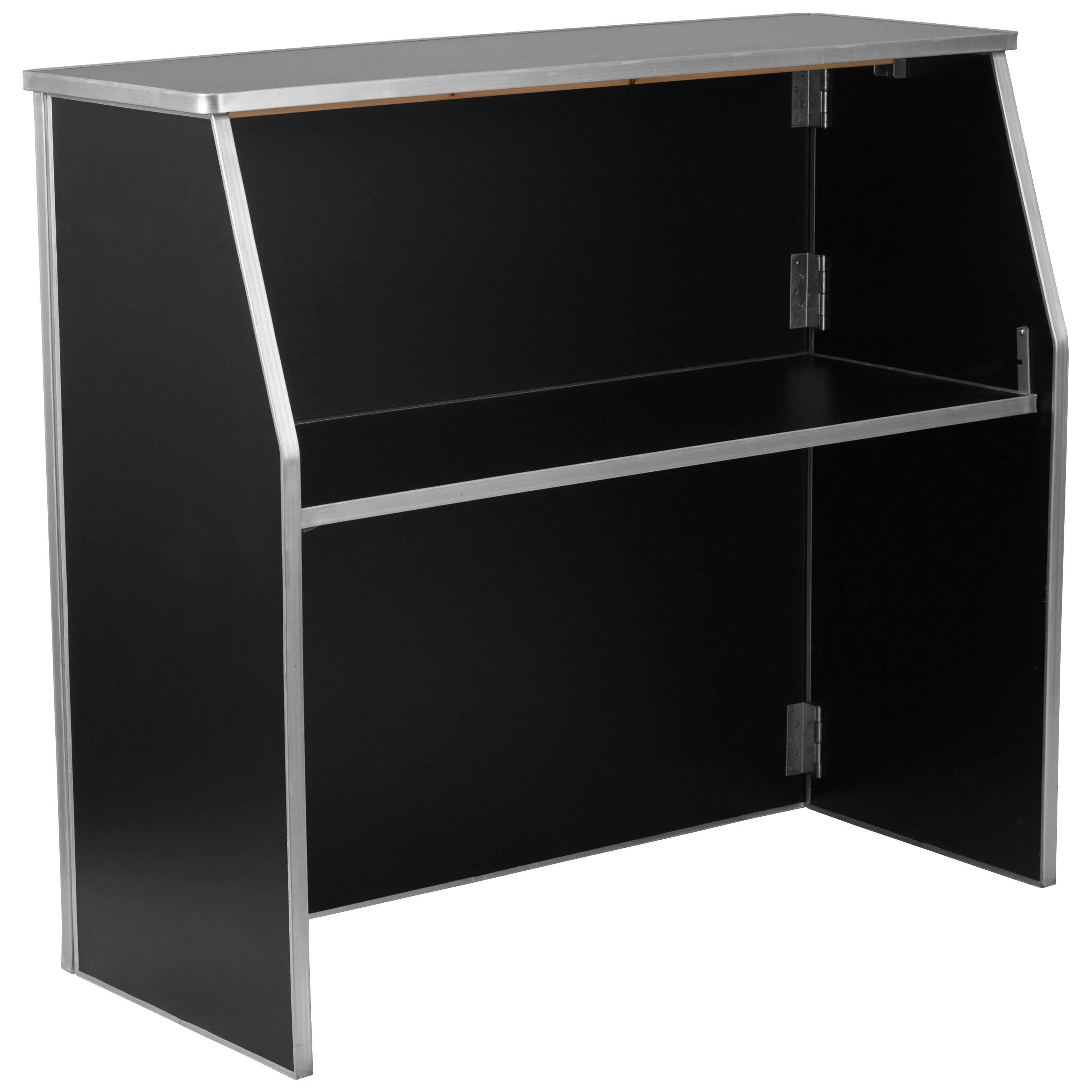 Flash Furniture 4' Black Laminate Foldable Bar