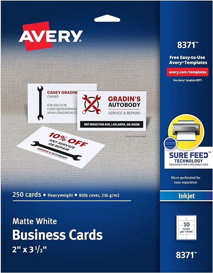 Avery Inkjet Business Cards