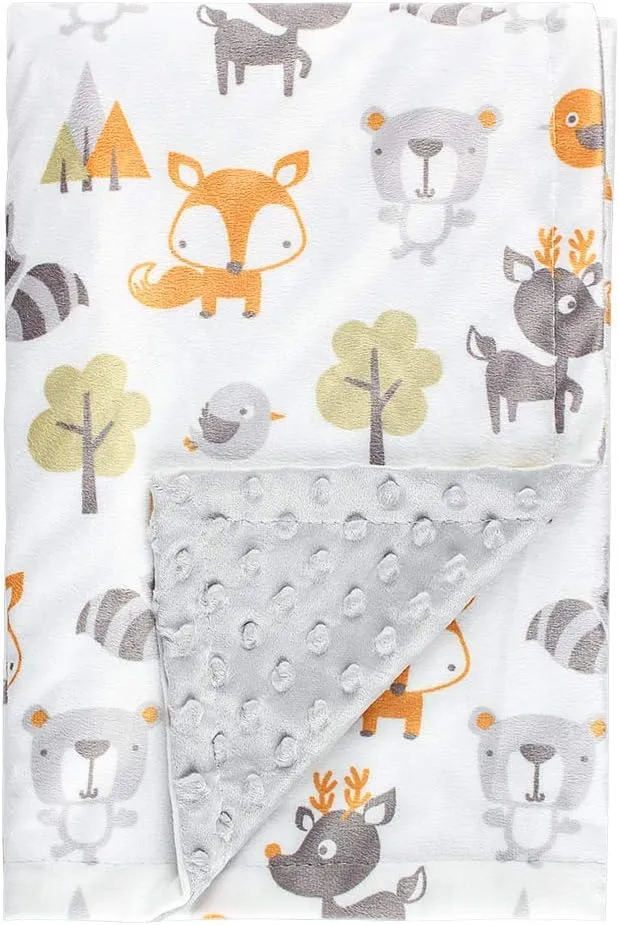 Woodland Baby Blanket for Boys Girls Fox Baby Blanket Soft Warm Nursery Bed Blankets Unisex Infant Toddler Newborn Receiving Blankets for Crib Stroller, 30''x40''