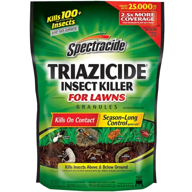 Spectracide Triazicide Insect Killer For Lawns Granules, Kills All Listed Lawn-Damaging Insects, 20 lb bag