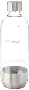 SodaStream 1L Classic Metal Carbonating Bottle, Single