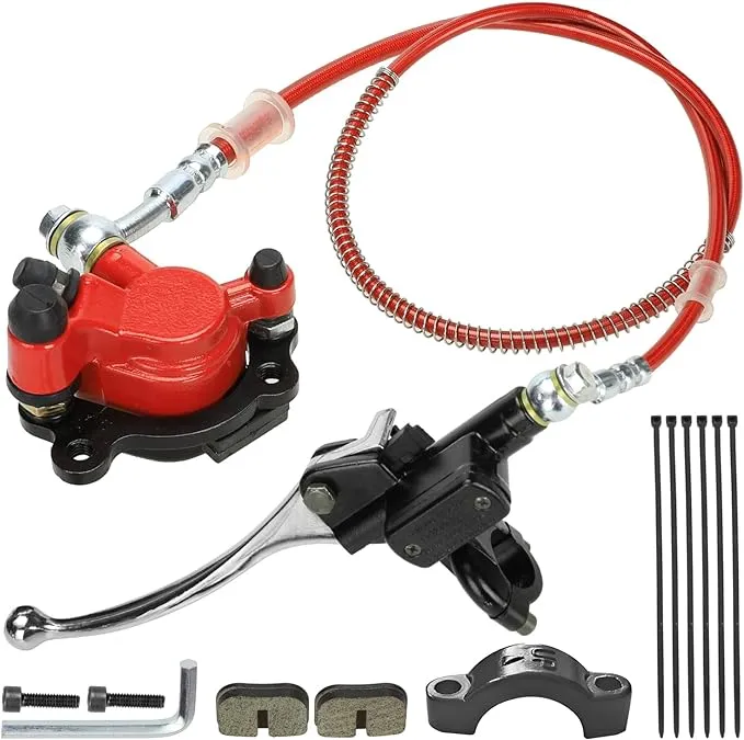 YOXUFA Upgraded Hydraulic Disc Brake Assembly Kit 50 inch Hose Tube Master ...