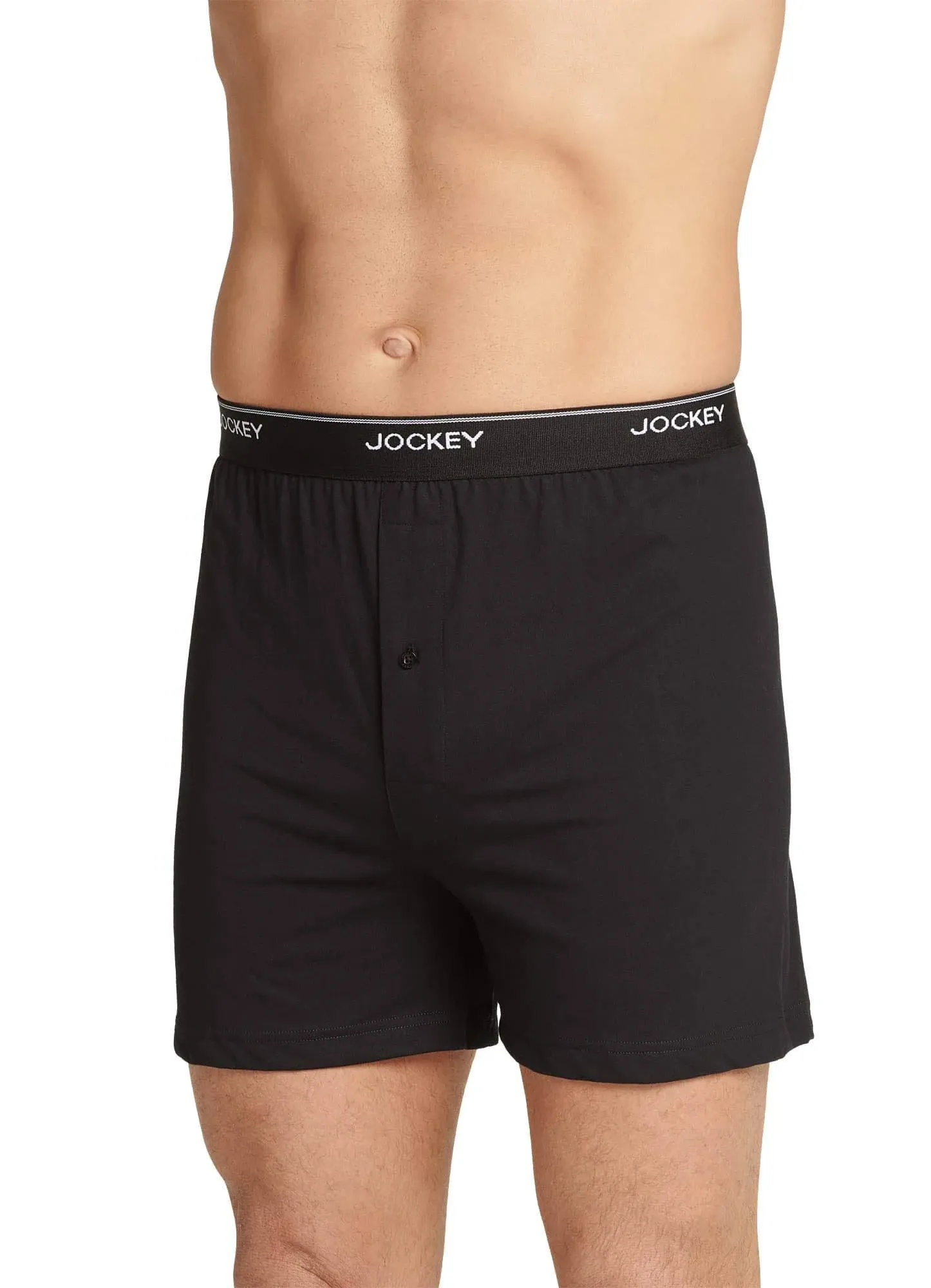 Jockey Men Knit 4.5" Boxer S Black