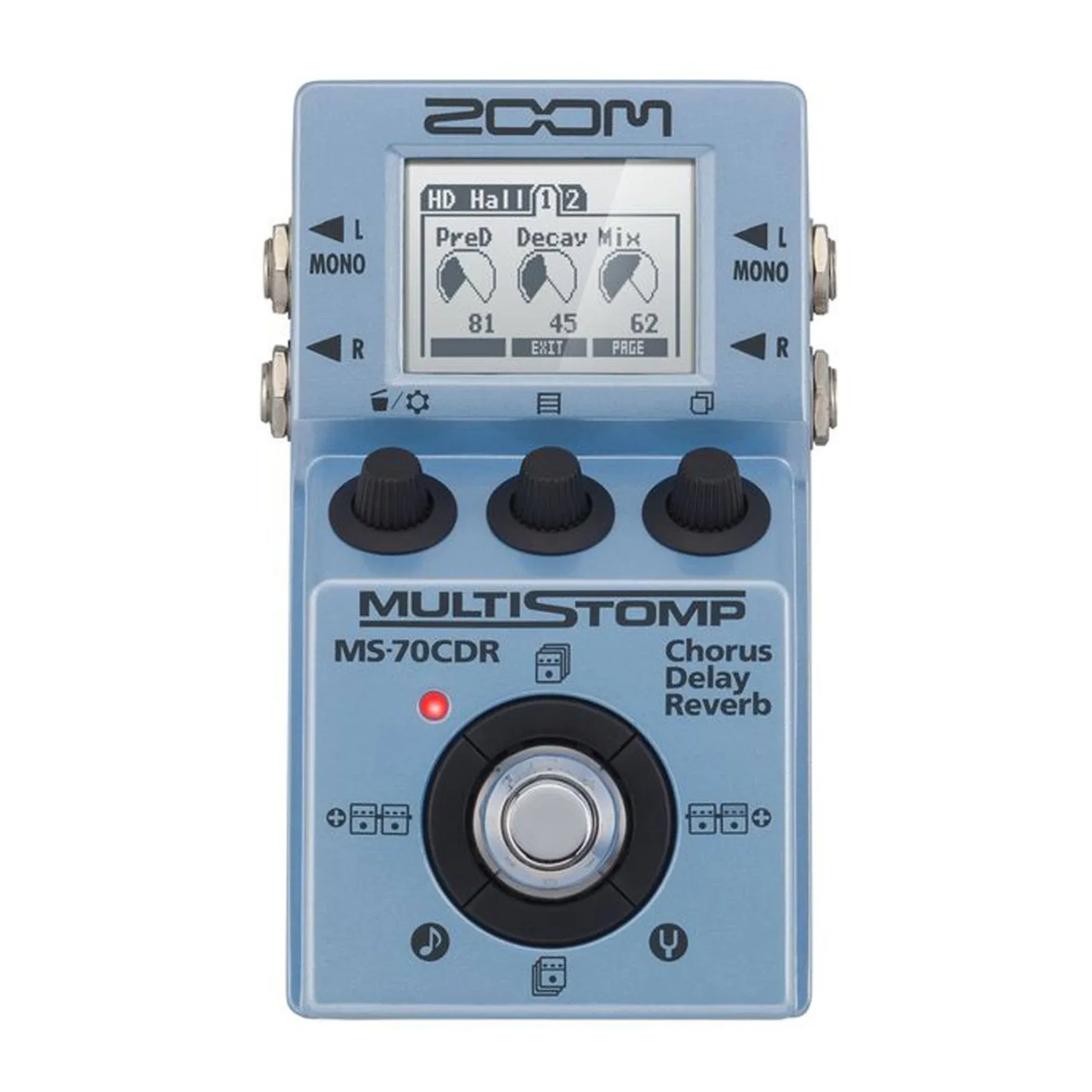 Zoom MS-70CDR - MultiStomp Bass Pedal - Chorus, Delay, Reverb Effects