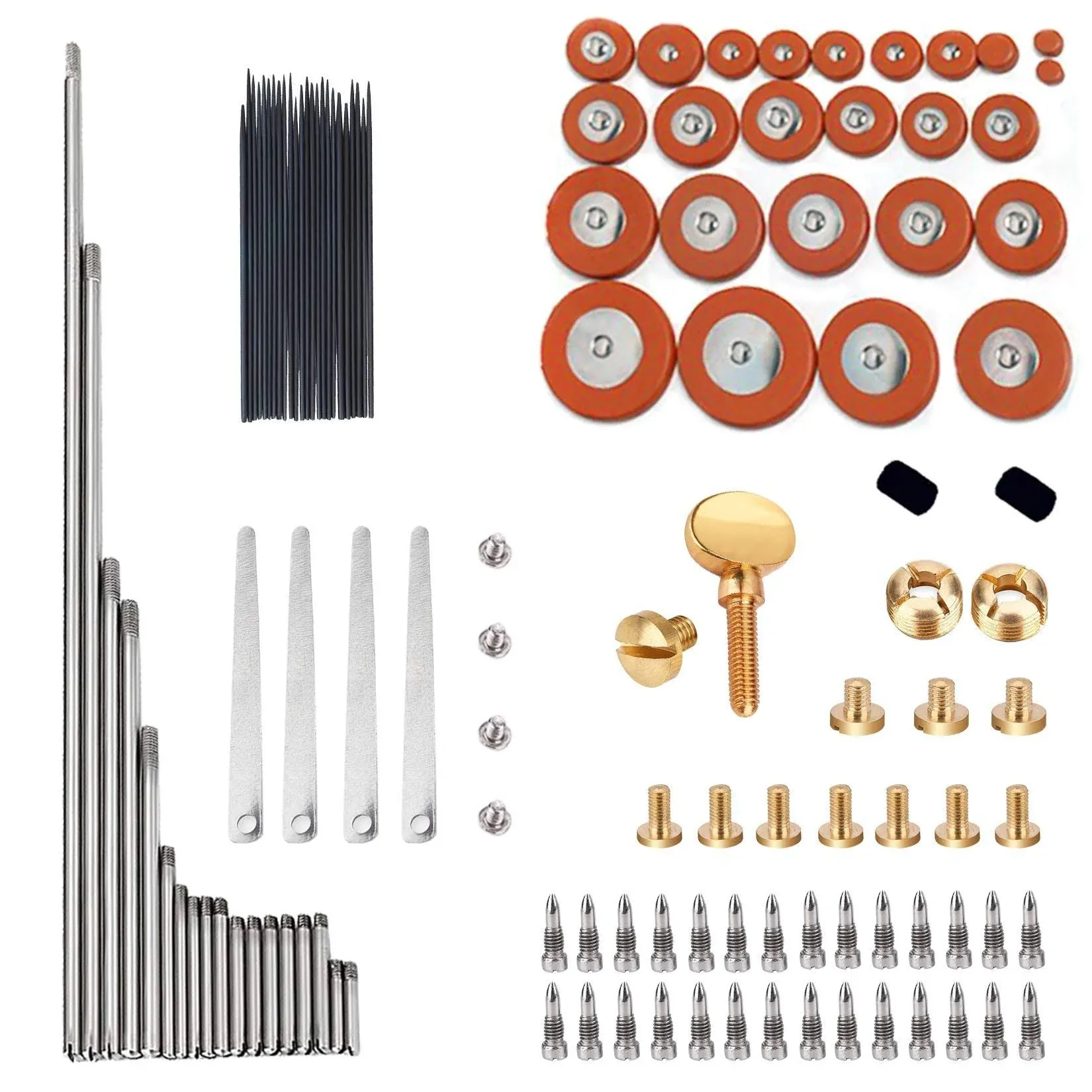 1 Set Alto Sax Repair Parts Screws + 25pcs Sax Pads + Blanket column