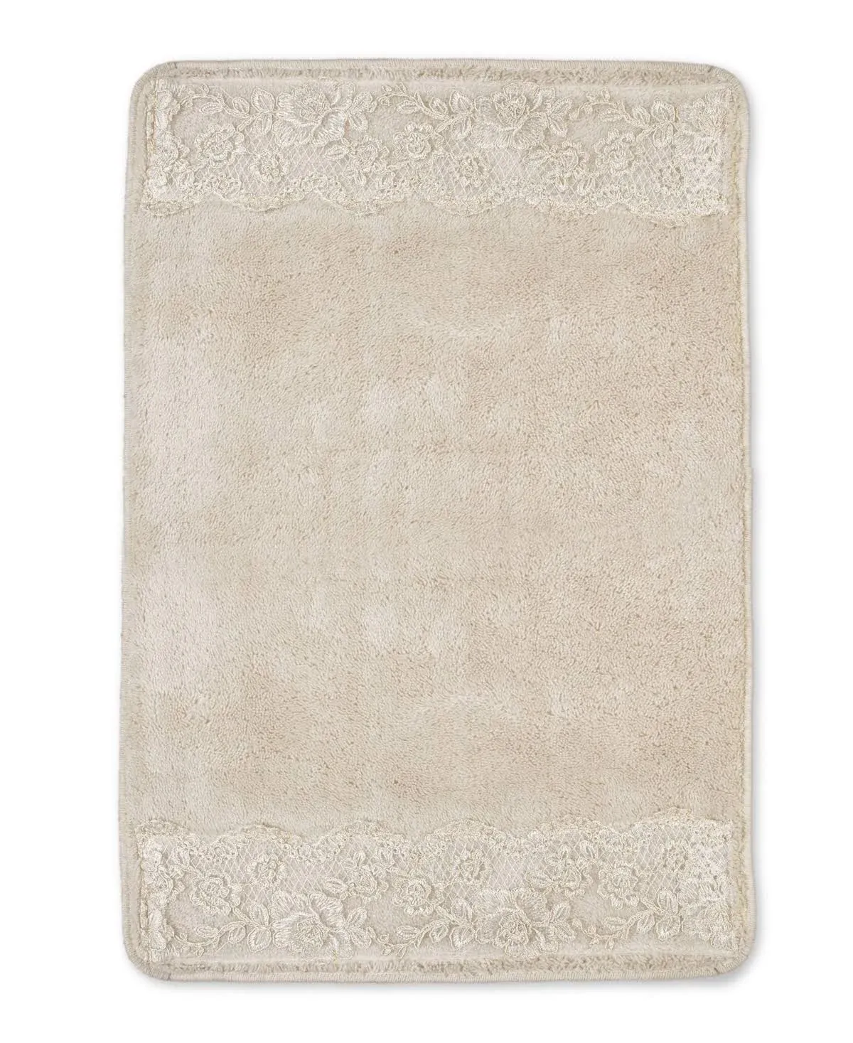 Rose Vine Bath Rug Bedding In Beige