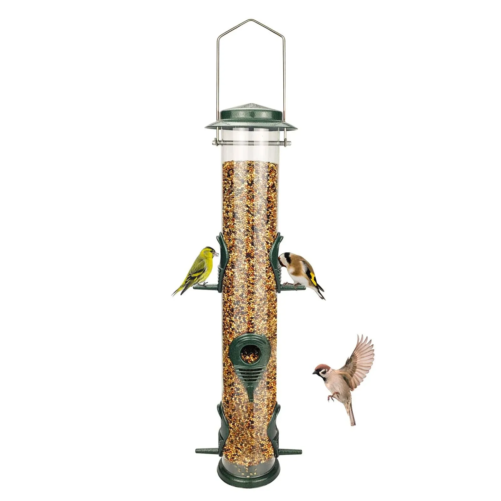 MIXXIDEA Metal Bird Feeder Tube Hanging