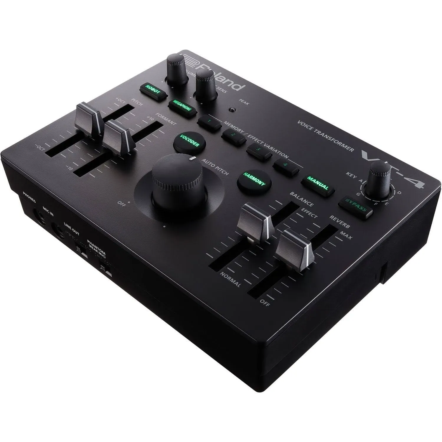 Roland VT 4 Procesador, Negro