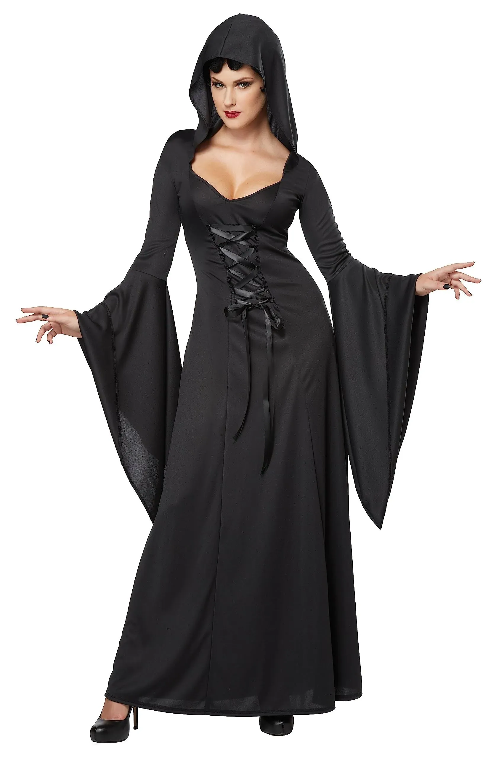 Deluxe Hooded Robe Adult Costume (Black)