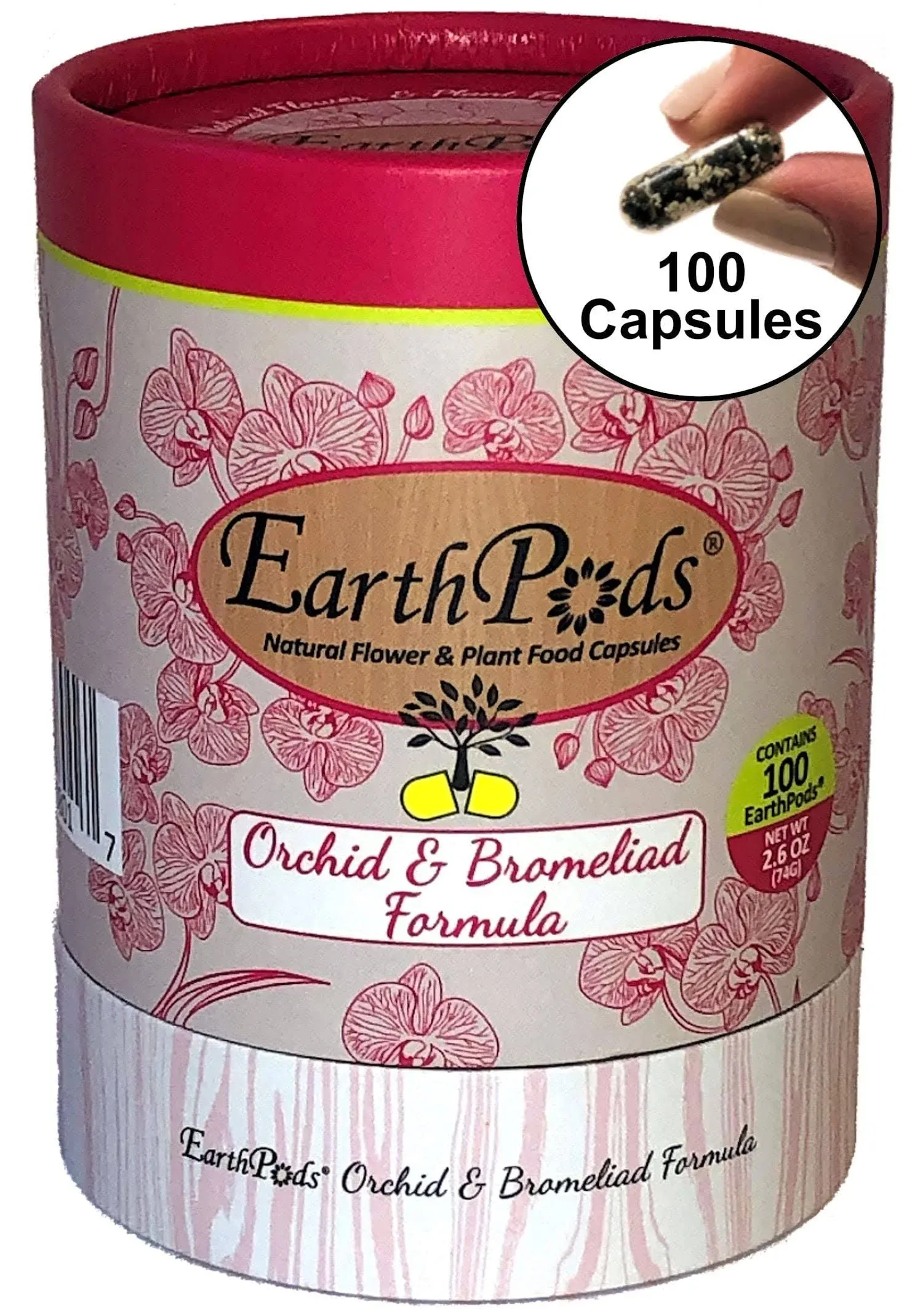 EarthPods Orchid & Bromeliad Organic Plant Food Spikes (100 Fertilizer Capsules)