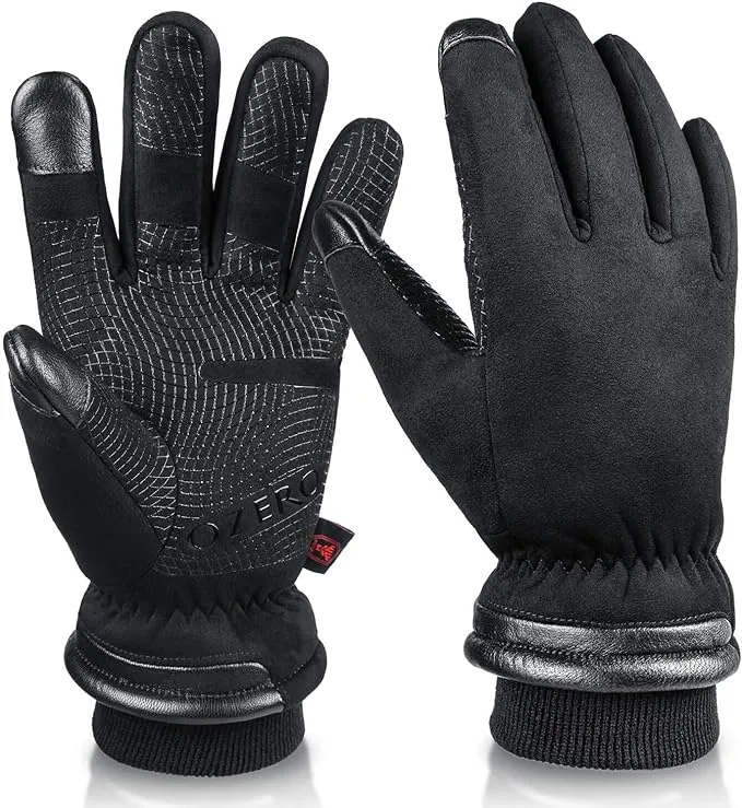 Snow Ski Gloves for Men Waterproof and Touch Screen Fingers Insulated Cotton ...