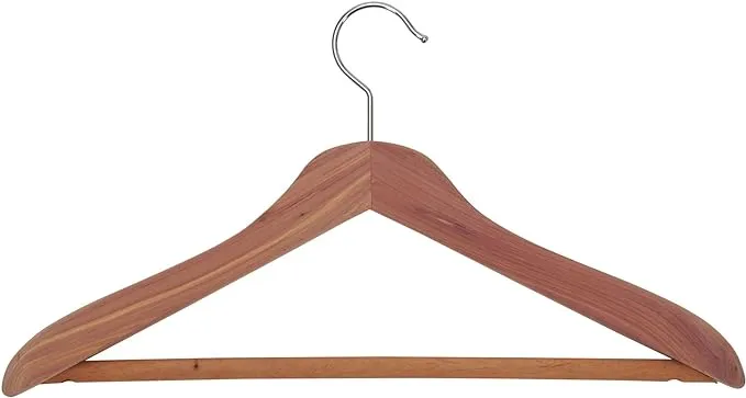 Household Essentials Cedar Coat Hanger Deluxe Fixed Bar