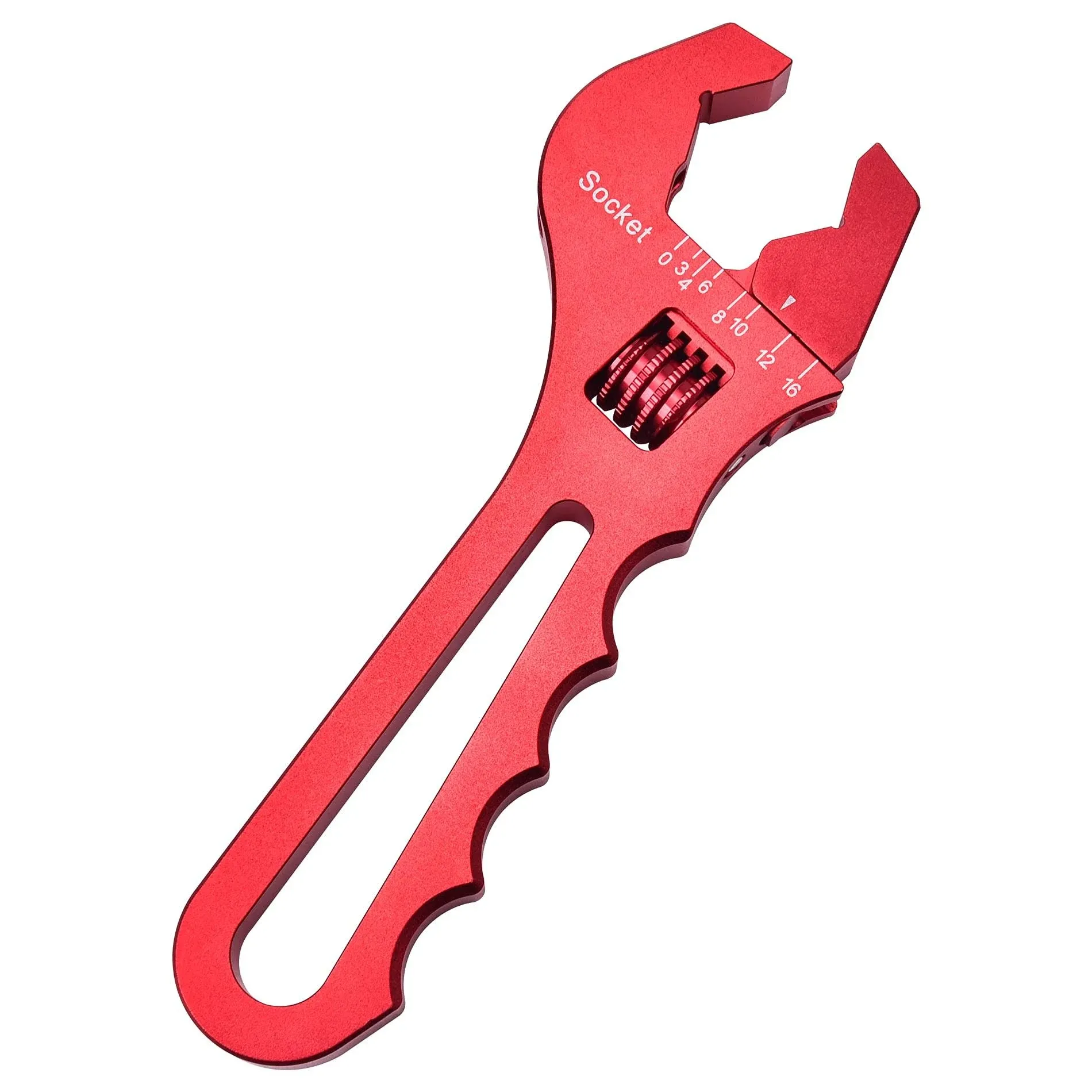 Adjustable Spanner Wrench Hose Fitting Tool AN3 -AN16 Red