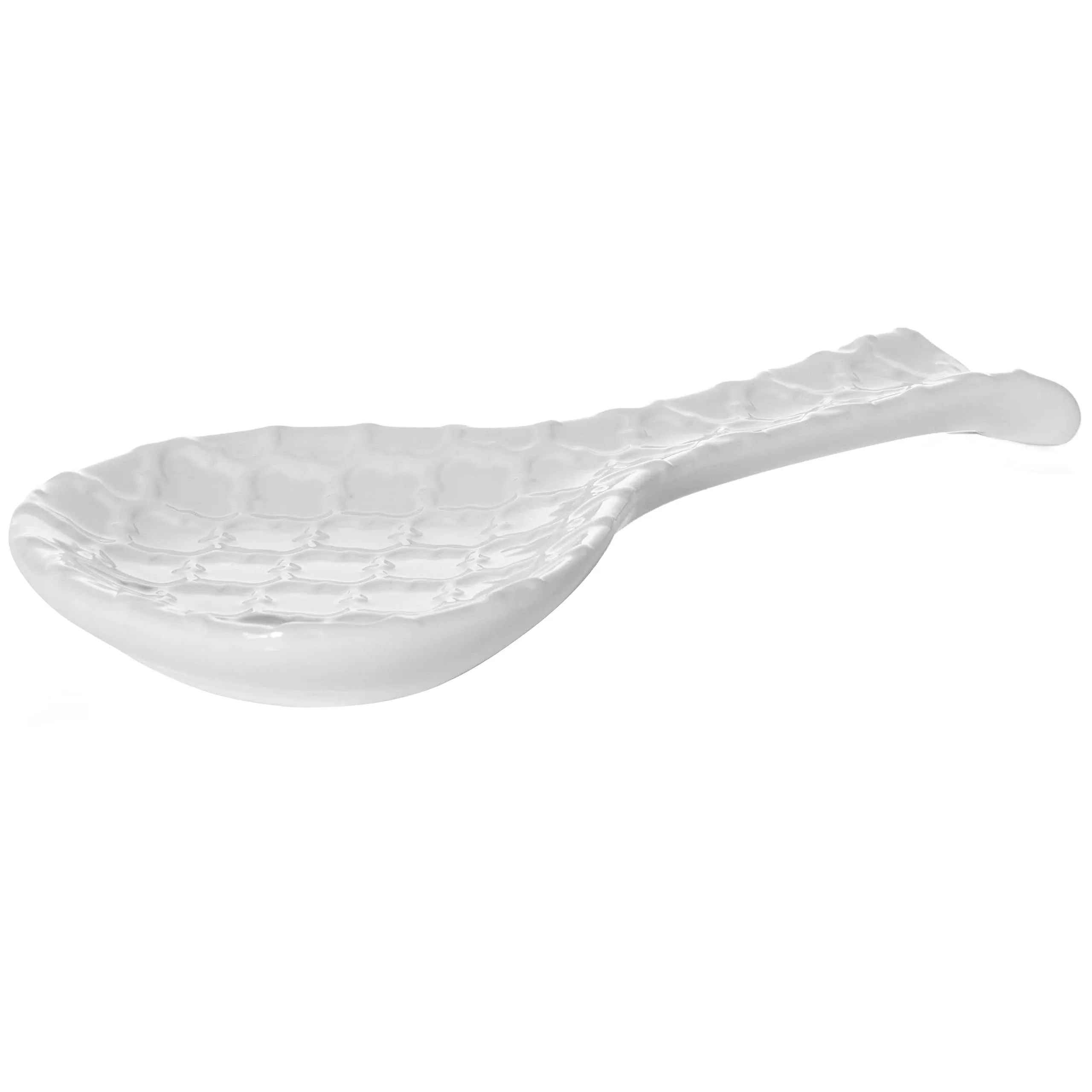 Home Acre Designs Spoon Rest for Kitchen Counter & Stove Top - White Ceramic ...