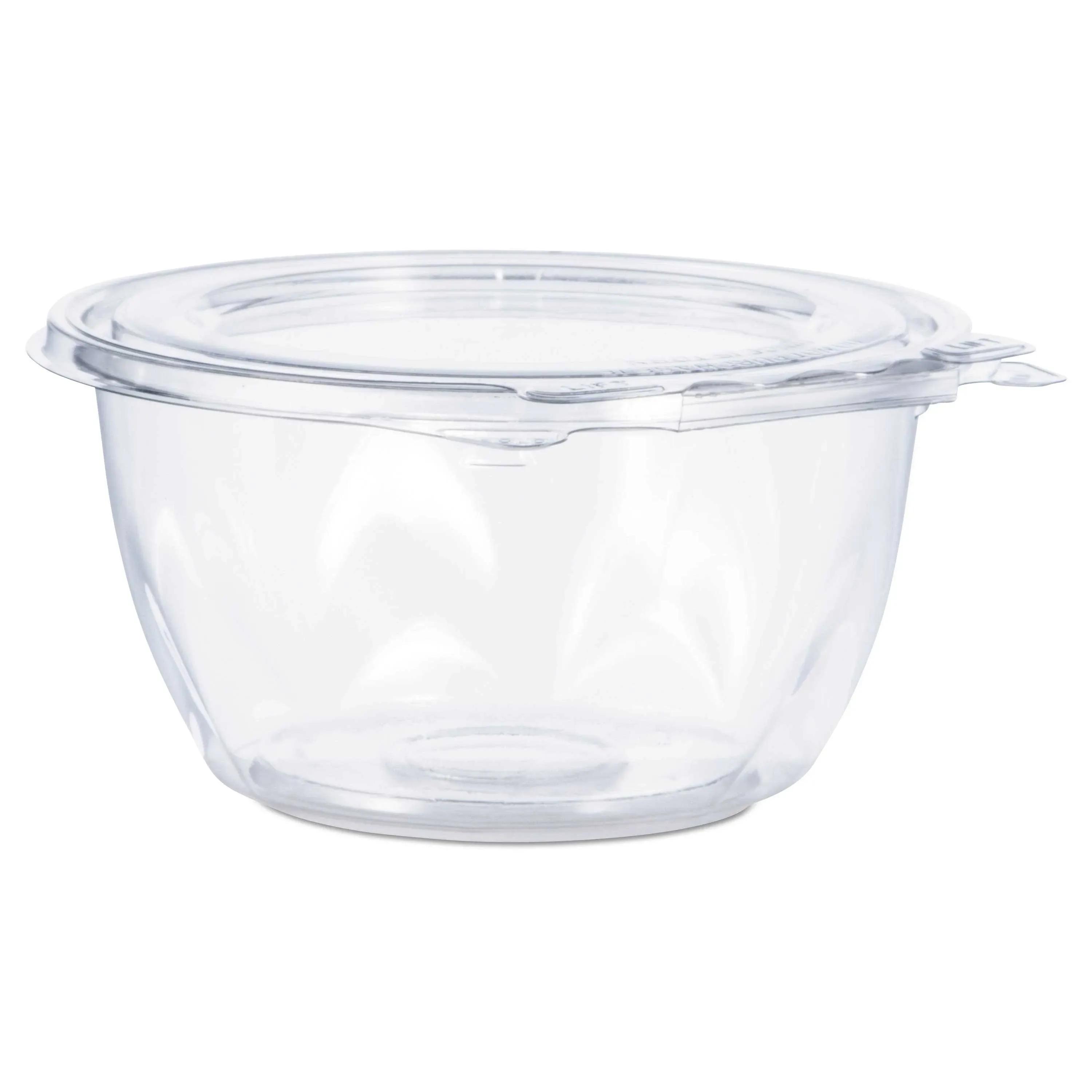 Dart Tamper-Resistant Tamper-Evident Bowls with Flat Lid 16 oz Clear 240/Carton