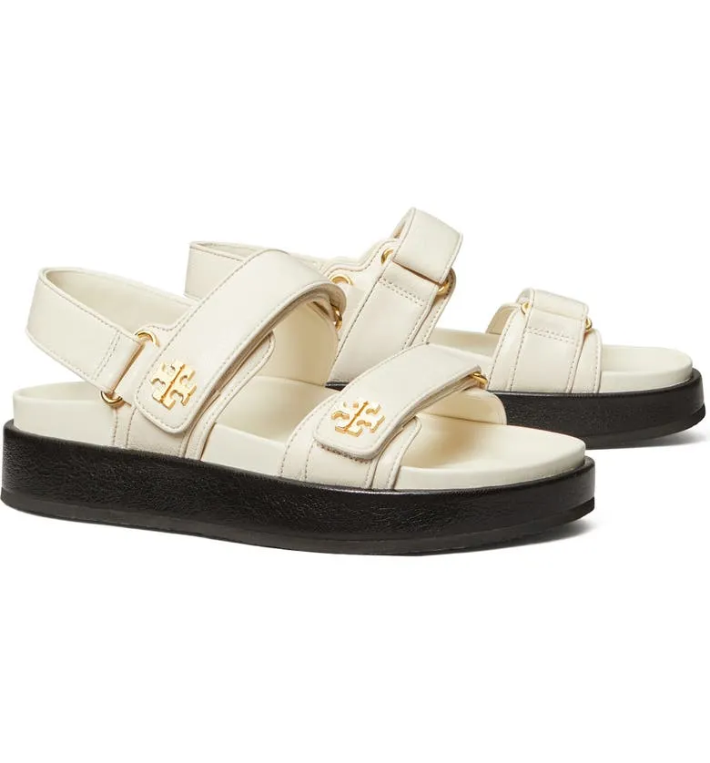 Kira Slingback Sport Platform Sandal In White