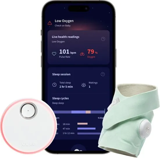 Owlet Dream Sock - Smart Baby Monitor with Heart Rate and Average Oxygen O2 as Sleep Quality Indicators