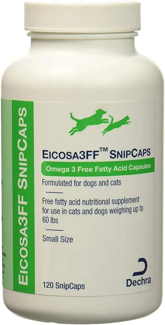 Dechra Eicosa3FF SnipCaps (Small), for Dogs Up to 60lbs, 120 Count