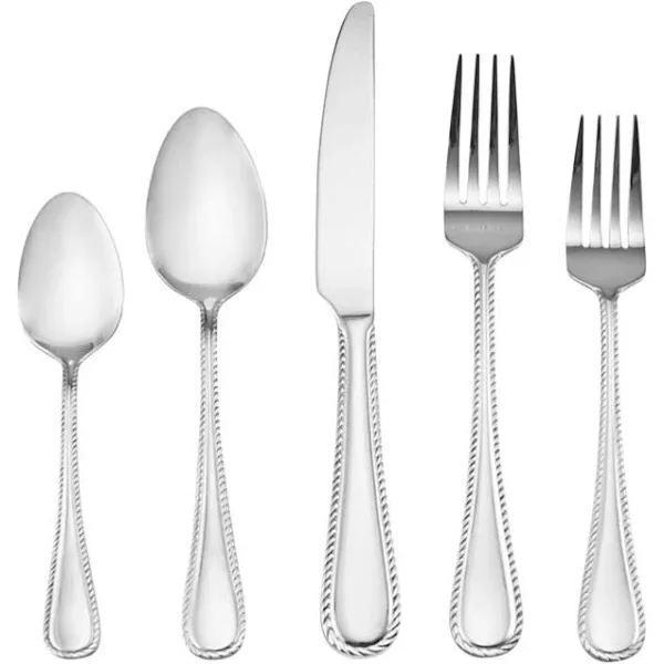 Pfaltzgraff Adventure 20-Piece Stainless Steel Flatware Set, Service for 4