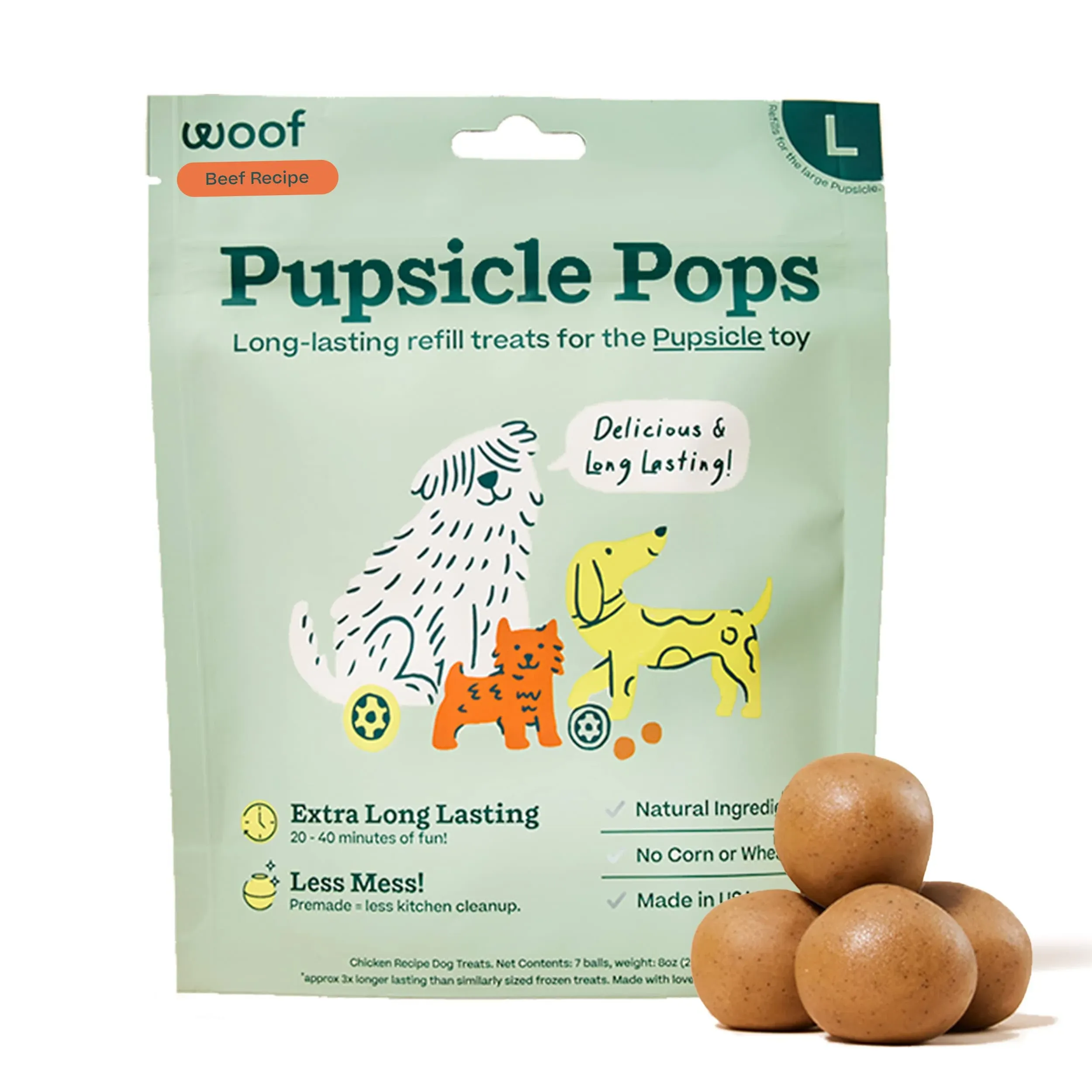 Woof - Pupsicle Pops Beef / Large